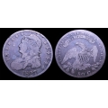 1827 Bust Half Dollar, O-123, R-5, G/VG Details